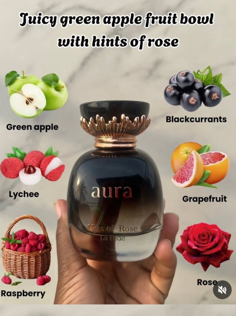 Aura Kiss of Rose by La Fede, Eau De Parfum, Women, 100 ML