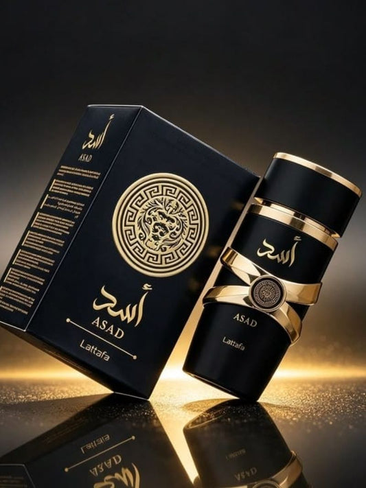 Asad Black by Lattafa, Eau De Parfum, Unisex, 100 ML
