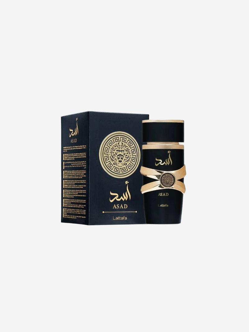 Asad Black by Lattafa, Eau De Parfum, Unisex, 100 ML