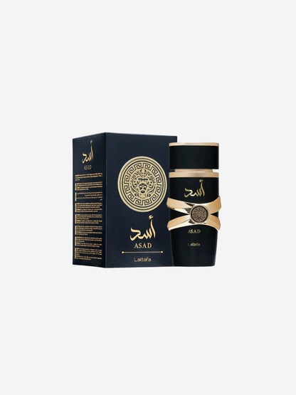Asad Black by Lattafa, Eau De Parfum, Unisex, 100 ML
