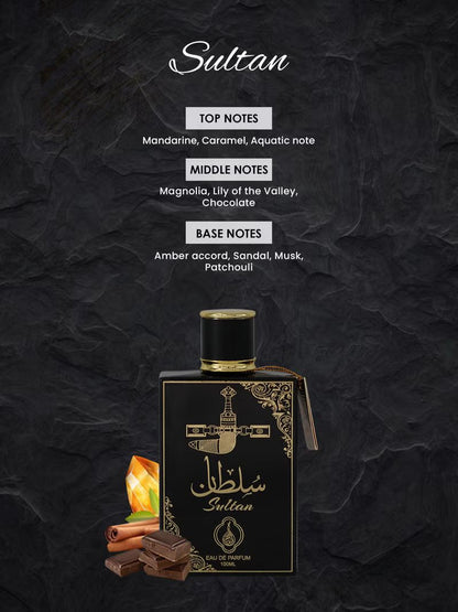 Sultan Black by Mahabub Perfumes - Sweet - Eau de Parfum - Unisex- 100ml